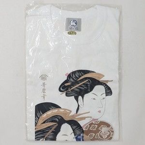 Vintage Geisha Girls Large T-Shirt Ukiyoe Kita Made In Japan Single Stitch